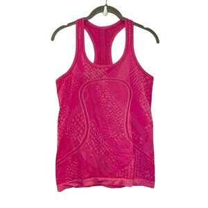 Lululemon Swiftly Tech Racerback Heathered Jewelled Magenta Hot Pink Size 6